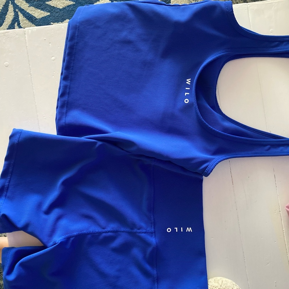Wilo crop top and bike short set